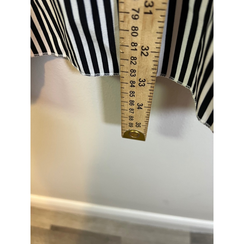 Unbranded Women Blouse Vertical Stripe Black White XL - Picture 5 of 6